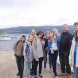 With the captain of the research team in Loch Ness